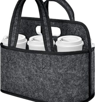 Enlarged 6 Cups Drink Caddy, Drink Carrier with Handle, Water Bottle Caddy
